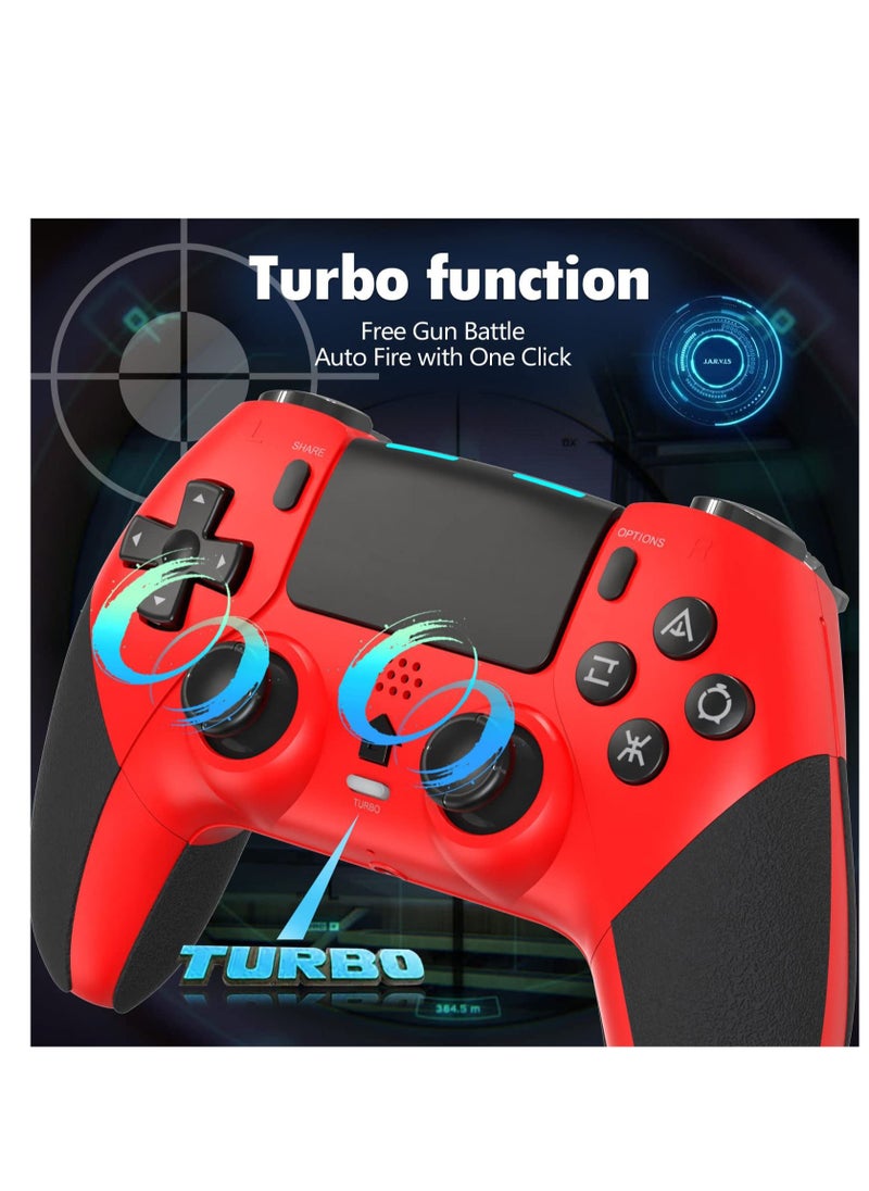 Generic - Wireless Controller Compatible with PS4/Slim/Pro/PC with 6-Axis Motion Sensor, PS4 Controller for Kids and Adults Red - Image 1