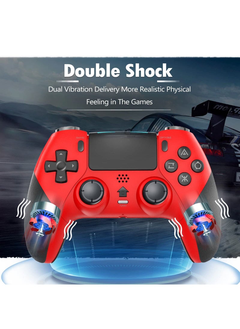 Generic - Wireless Controller Compatible with PS4/Slim/Pro/PC with 6-Axis Motion Sensor, PS4 Controller for Kids and Adults Red - Image 1