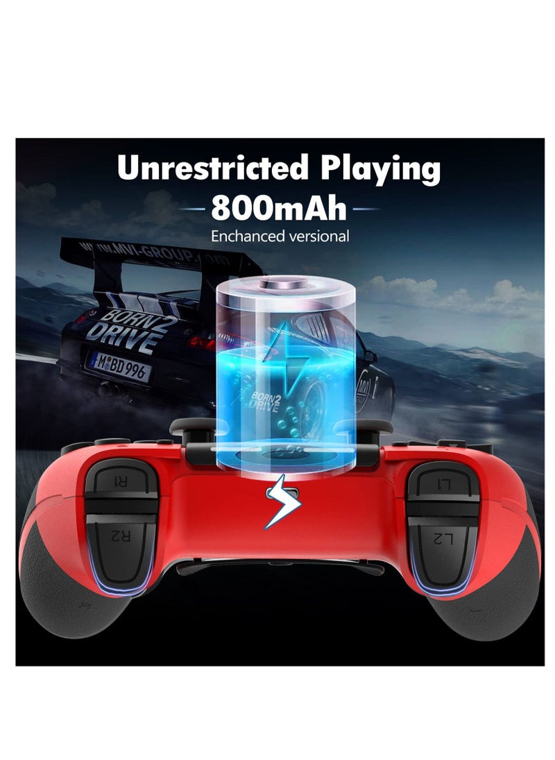Generic - Wireless Controller Compatible with PS4/Slim/Pro/PC with 6-Axis Motion Sensor, PS4 Controller for Kids and Adults Red - Image 1