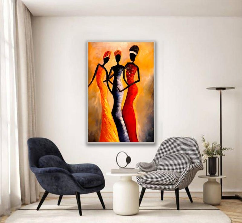 Marktna Woman Canvas Painting with Hollow Frame (120x80) 1 Piece - Image 2