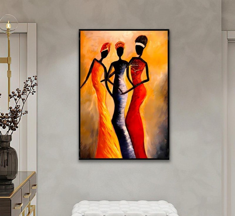 Marktna Woman Canvas Painting with Hollow Frame (120x80) 1 Piece - Image 3