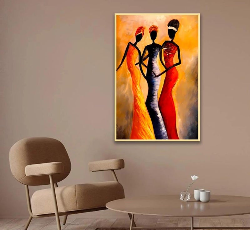 Marktna Woman Canvas Painting with Hollow Frame (120x80) 1 Piece - Image 1