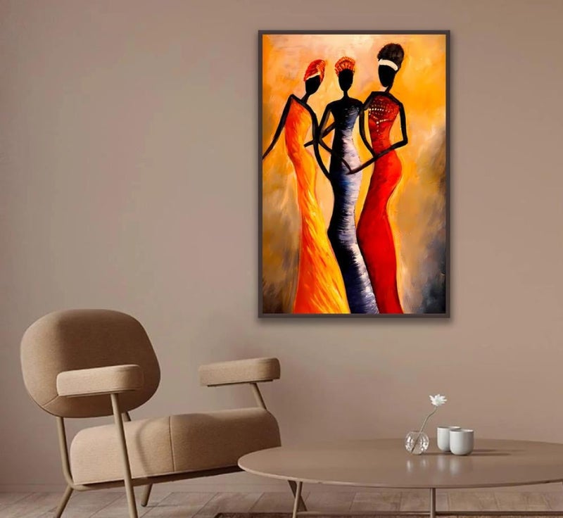 Marktna Woman Canvas Painting with Hollow Frame (120x80) 1 Piece - Image 4