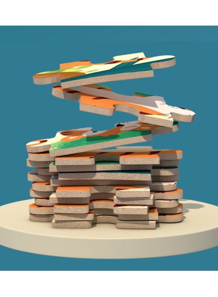 CMGTYYD. ألغاز النقل للأطفال من سن 3-6 سنوات، ألغاز بانوراما 5 في 1 مع صندوق حديدي للتخزين، هدايا ألعاب ألغاز للأولاد والبنات والأطفال والطفلات - Image 2