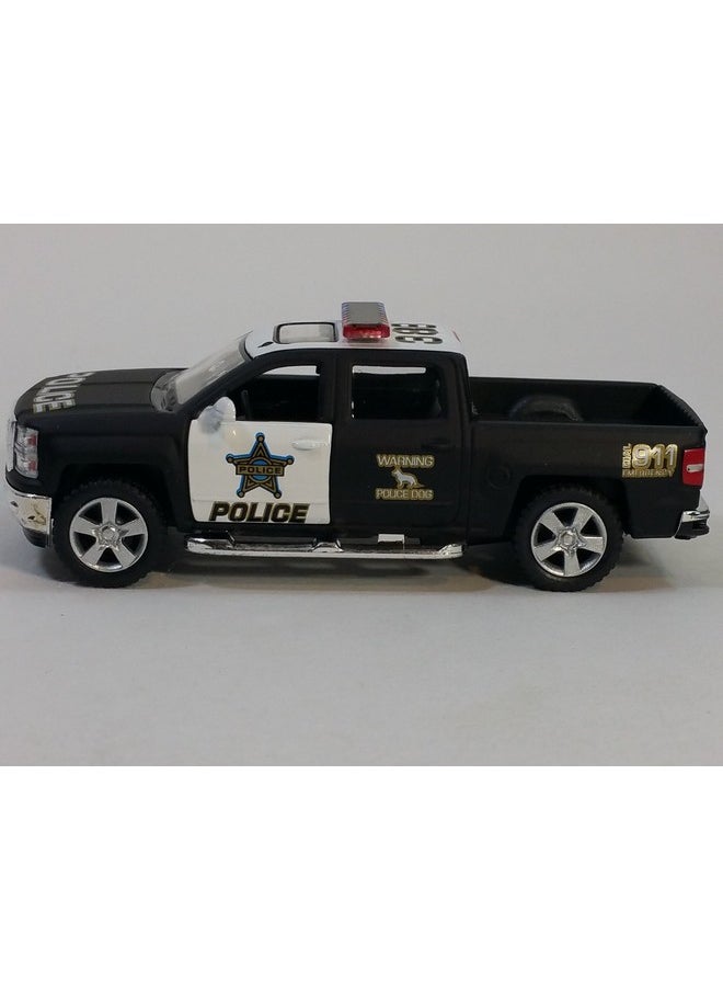 Kinsmart 2014 Chevrolet Silverado Ltz Crew Cab 4X4 1:46 Scale 5 Inch Diecast Metal Model Pick-Up Interceptor Truck Police K9 Unit  - Image 2