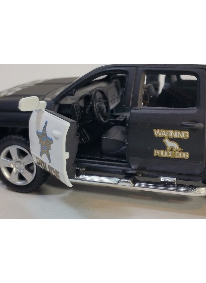 Kinsmart 2014 Chevrolet Silverado Ltz Crew Cab 4X4 1:46 Scale 5 Inch Diecast Metal Model Pick-Up Interceptor Truck Police K9 Unit  - Image 4
