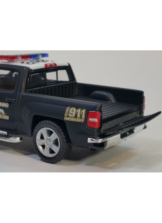 Kinsmart 2014 Chevrolet Silverado Ltz Crew Cab 4X4 1:46 Scale 5 Inch Diecast Metal Model Pick-Up Interceptor Truck Police K9 Unit  - Image 5