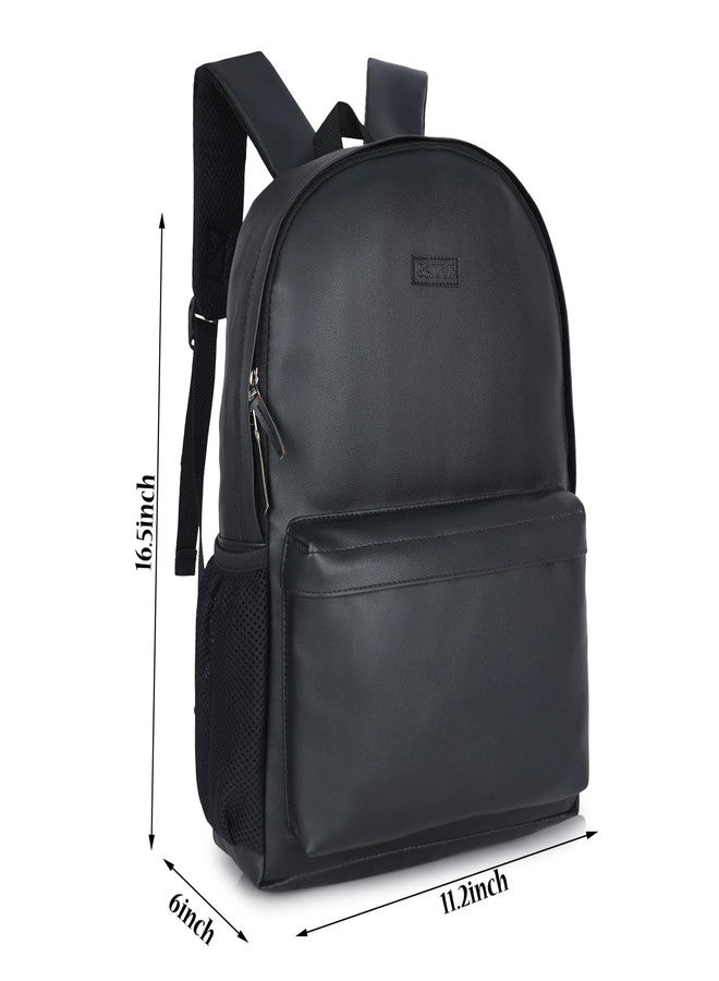 SAULT Vegan Leather Casual Vintage Laptop Backpack - Classic Design with Modern Functionality Travel For Unisex - Image 4