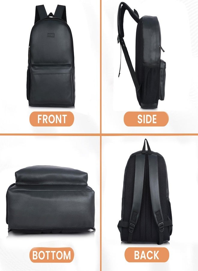 SAULT Vegan Leather Casual Vintage Laptop Backpack - Classic Design with Modern Functionality Travel For Unisex - Image 3