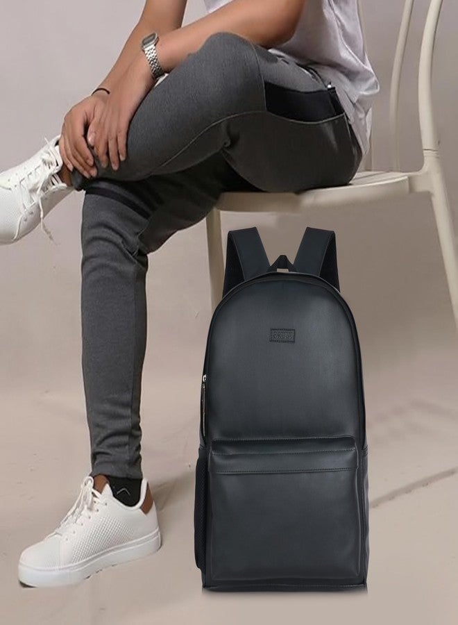 SAULT Vegan Leather Casual Vintage Laptop Backpack - Classic Design with Modern Functionality Travel For Unisex - Image 2