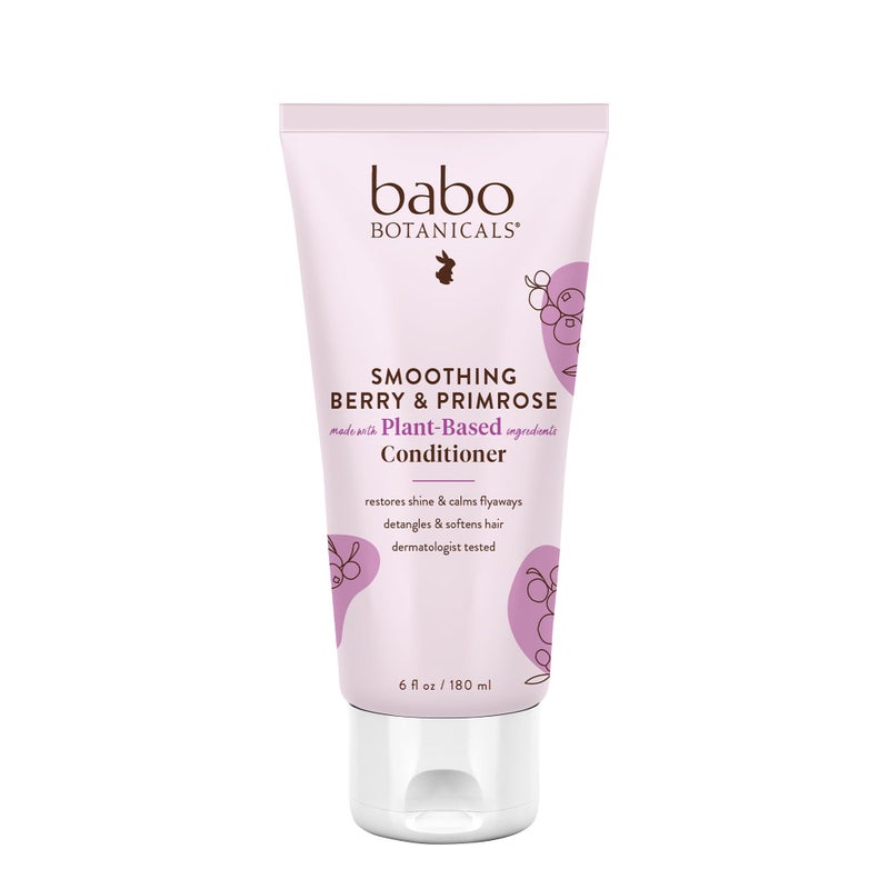 Babo Botanicals Babo Botanicals Smoothing Conditioner with Evening Primrose Oil, Coconut Oil and Provitamin B5 - For Babies, Kids and Adults with Tangly or Unruly Hair - Vegan
