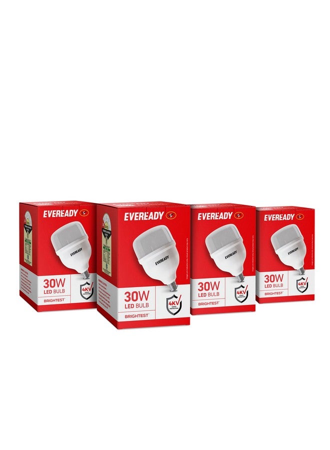 Eveready Eveready 30W LED Hammer Bulb with B22 Base, High CRI, 4KV Surge Protection, Energy Efficient & Long Life - Cool Daylight (6500K) for Home & Commercial Use, Pack of 4 - Image 1