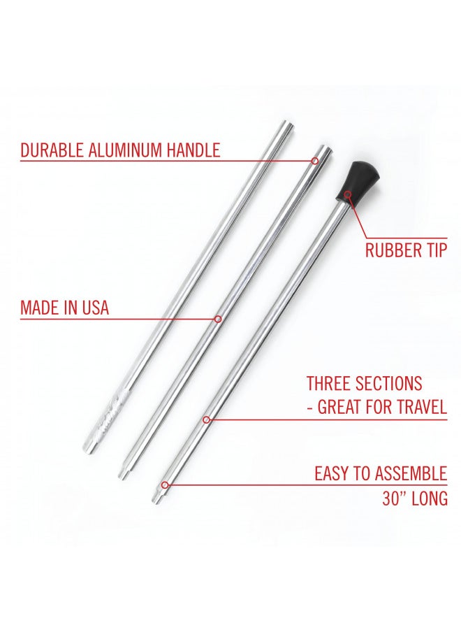 Excel Blades Excel Blades Aluminum Mahl Stick for Painting, Painter Hand Rest, 30 inches, Artist and Painter Tools and Accessories, 3 Sections with Rubber End Rest  - Image 3