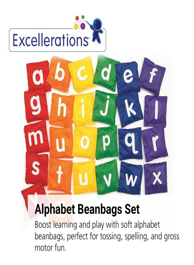 Excellerations Nylon Alphabet Beanbags Rainbow Colors Set of 26 Toy for Kids - Image 2