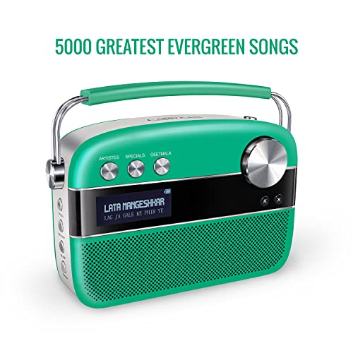 Carvaan Saregama Carvaan Premium Hindi - Portable Music Player with 5000 Preloaded Songs, FM/BT/AUX (Forest Green) - Image 2