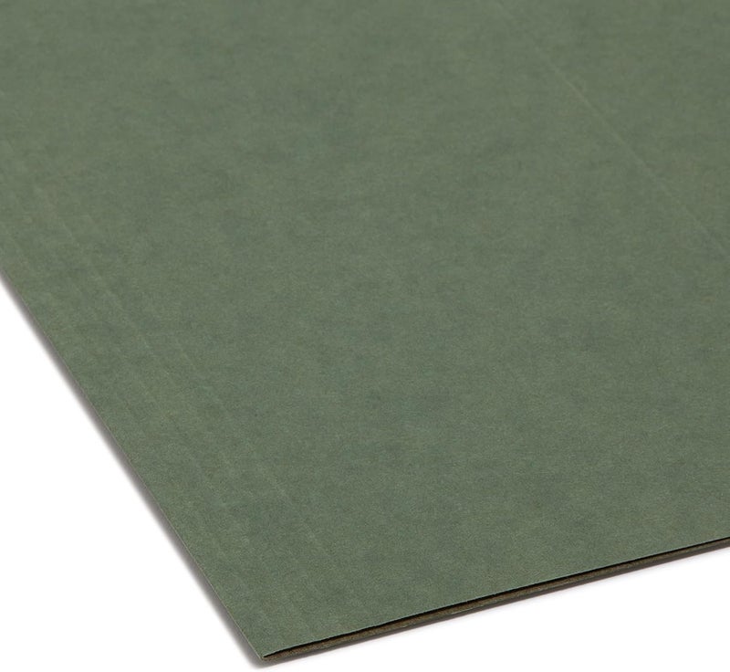 Smead Hanging File Folder with Tab 13Cut Adjustable Tab Legal Size Standard Green 25 per Box 64135