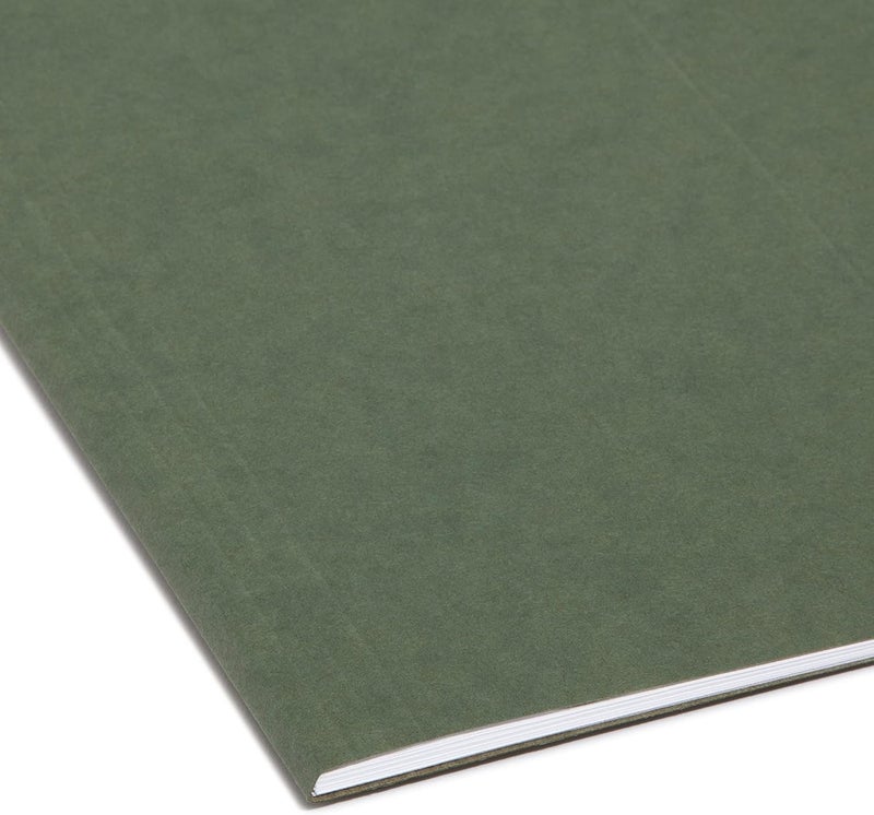Smead Hanging File Folder with Tab 13Cut Adjustable Tab Legal Size Standard Green 25 per Box 64135