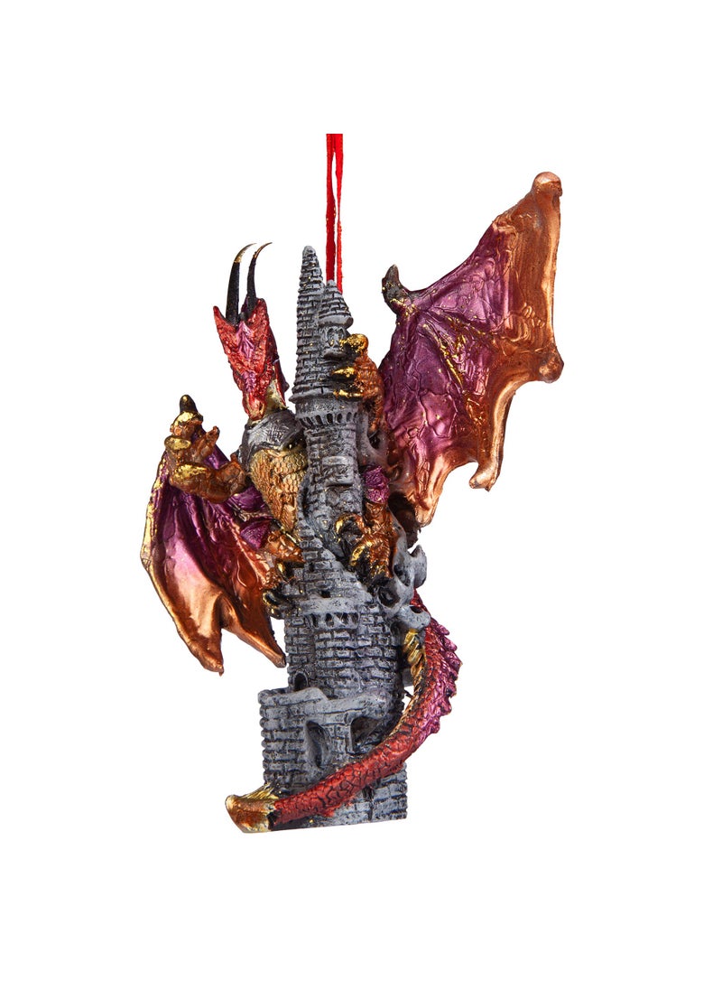 Design Toscano Design Toscano Christmas Tree Zanzibar The Gothic Castle Holiday Ornament-Dragon Statue  Single  Multicolored  - Image 3