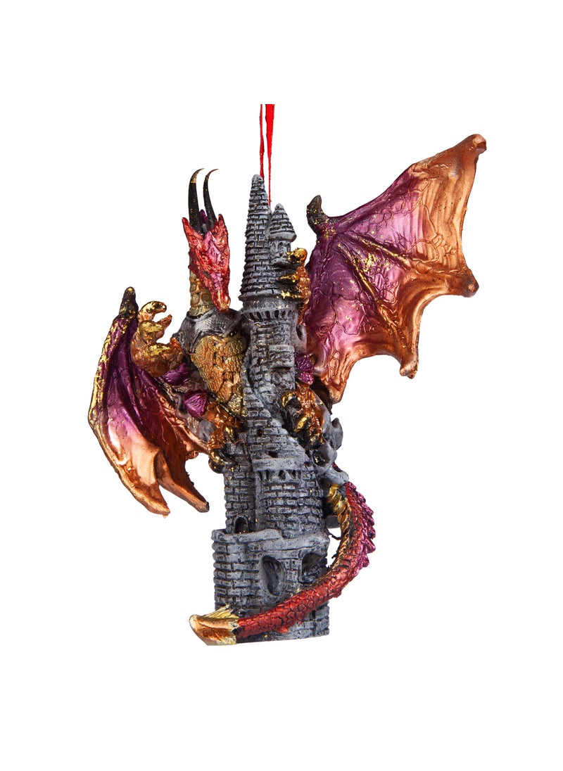 Design Toscano Design Toscano Christmas Tree Zanzibar The Gothic Castle Holiday Ornament-Dragon Statue  Single  Multicolored  - Image 2