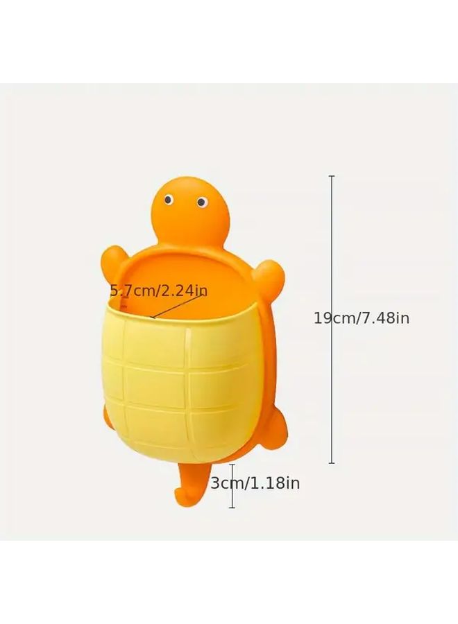 Gray Turtle Wall Mounted Organizer For Makeup Toothbrush And Phone Perfect For Dorms And Bathrooms - Image 4