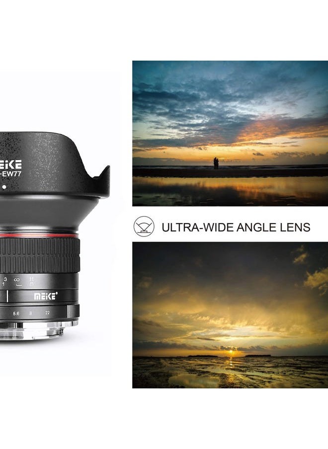 Meike - 12mm f2.8 Ultra Wide Angle Fixed Lens with Removeable Hood for Fujifilm Mirrorless Camera with APS-C such as X-T1 X-T2 X-T3 X-T4 X-T20 X-T10 X-T30 X-T100 X-T200 X-Pro2 X-E3 X-Pro3 X-A X-E1 - Image 1