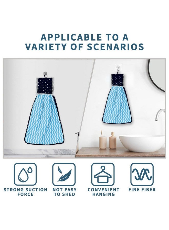 Kuber Industries Kuber Industries Napkin | Washbasin Hanging Napkin | Kitchen Towel with Ties | Napkin for Kitchen | Zig Zag Napkin for Bathroom | Hand Towel for Kitchen | Pack of 4 | Multi - Image 4