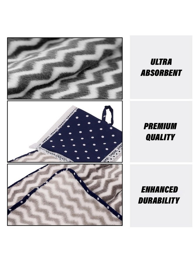 Kuber Industries Kuber Industries Napkin | Washbasin Hanging Napkin | Kitchen Towel with Ties | Napkin for Kitchen | Zig Zag Napkin for Bathroom | Hand Towel for Kitchen | Pack of 4 | Multi - Image 5