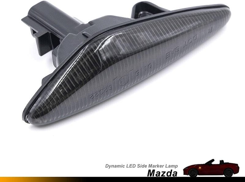 NSLUMO Sequential Amber LED Side Marker Lights for Mazda MX-5 ND & RX-8 - Smoked Lens - Image 2