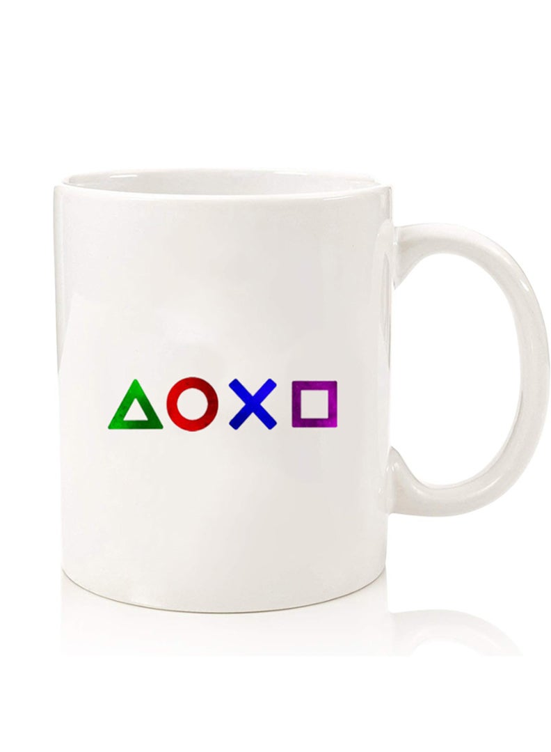 Theodor Premium Quality Two Sided Printed Coffee Mug Tea Cup For Home Office, Kids Men Women Controler button - Image 1