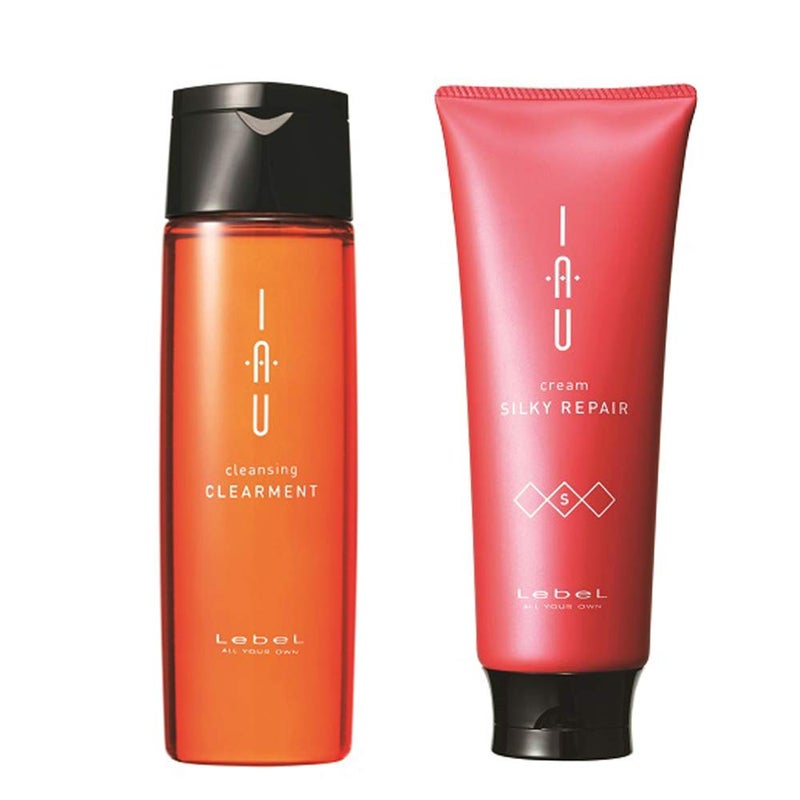 Lebel IAU Cleansing Clearment Hair Shampoo 200ml  Lebel IAU Silky Repair Hair Treatment 200ml Set