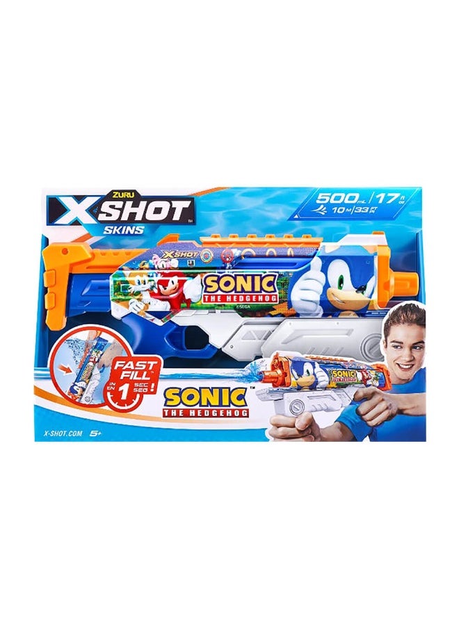 X-Shot Skins Fast Fill Sonic The Hedgehog Water Blaster  - Image 3