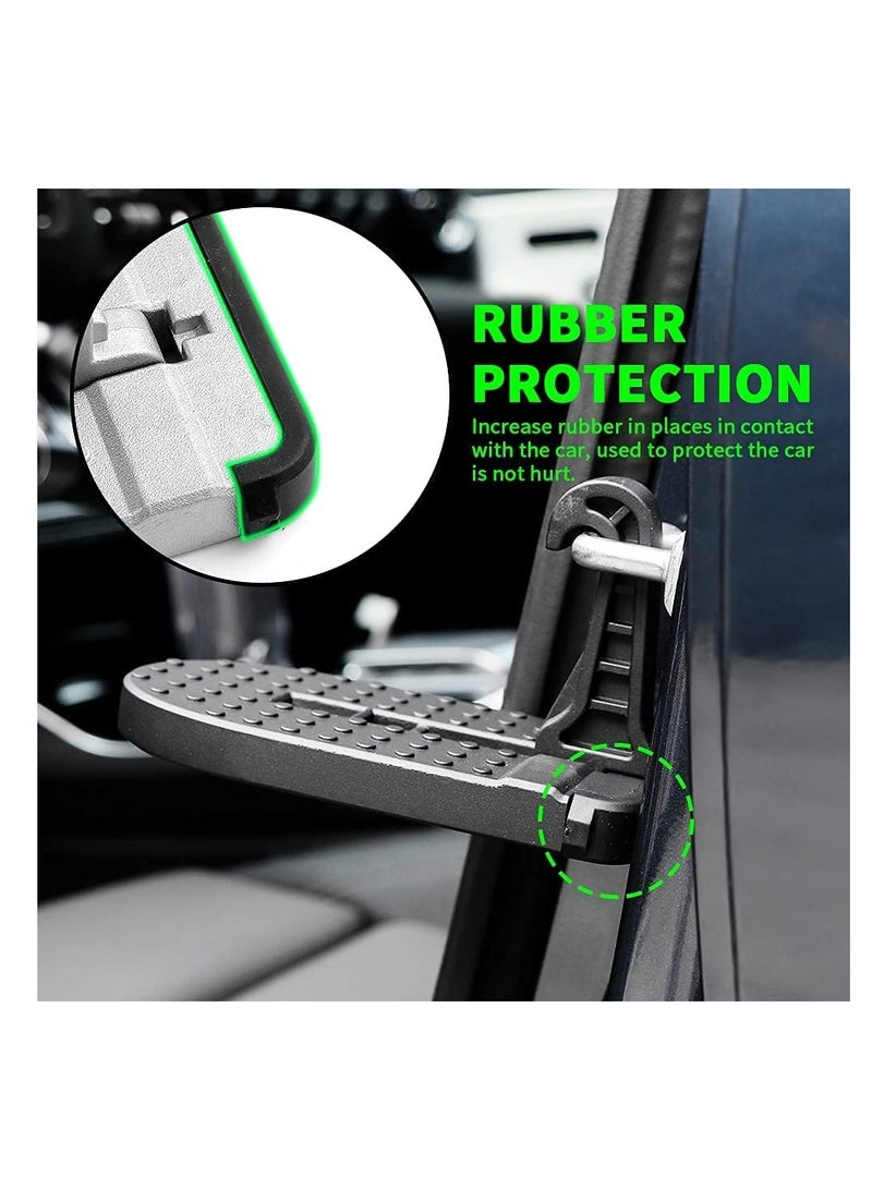 KASTWAVE Car Door Step, Car Latch Hook Door Step with Silicone Base, Multi-Functional Foldable Car Door Latch Hook Step Mini Foot Pedal Ladder, Assisting in Boarding The Roof - Image 3