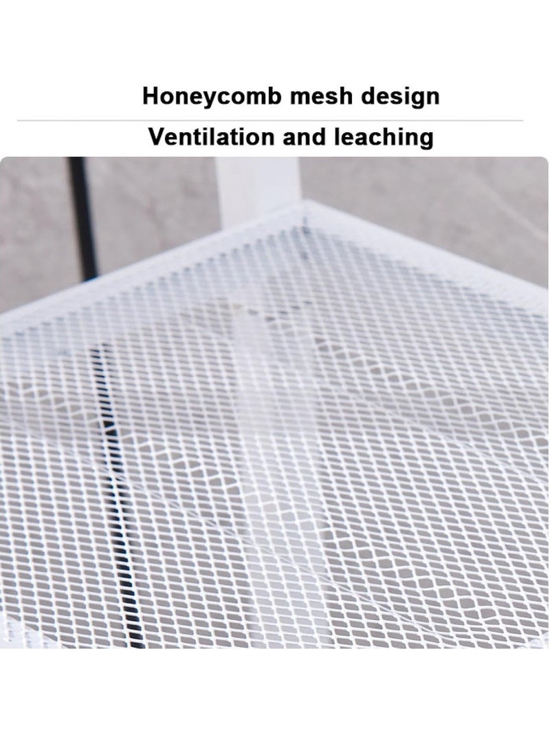 شو وو رف معدني على شكل شبه منحرف مكون من 4 طبقات، حامل عرض للنباتات والزهور، رف تخزين منزلي مستقل، رف تخزين متعدد الطبقات للحمام، أرفف سلم مفتوحة، رف كتب للمكتب المنزلي - Image 3