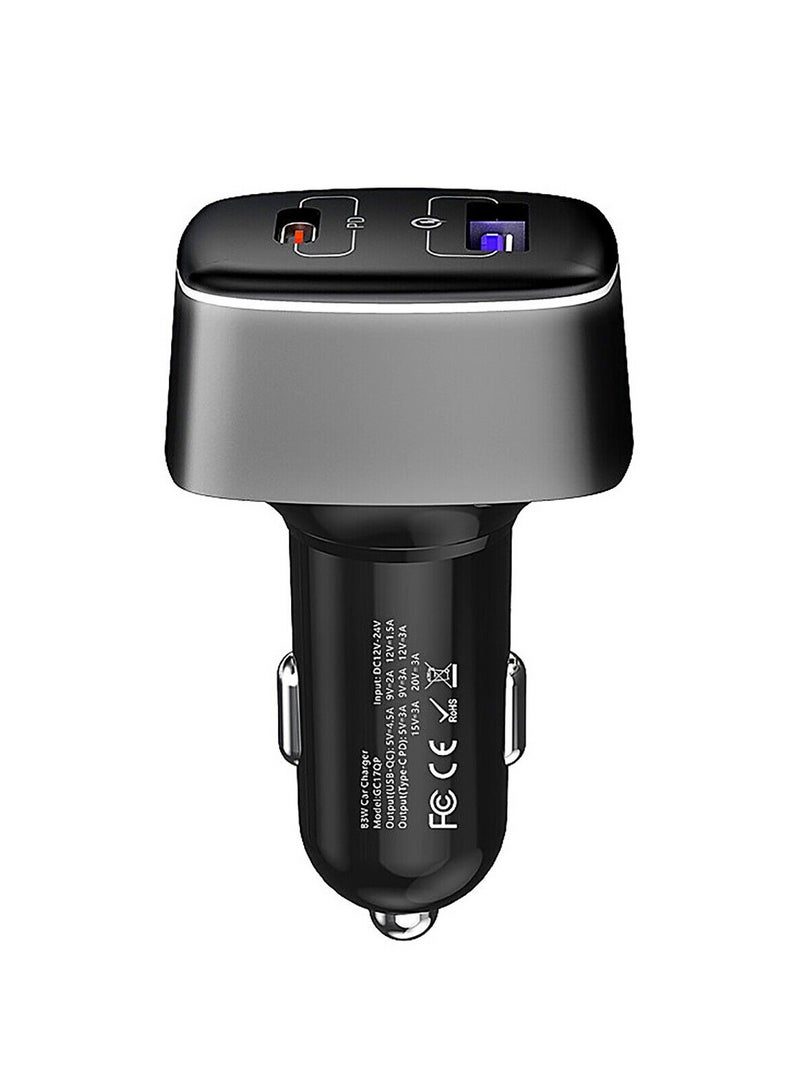 HEXABEX GaNFast 100W 12-24V Car Charger with Power Delivery and Quick Charge Dual Port to Charge Phone, Tablets, Switch, Notebook, Laptop Black  - Image 1