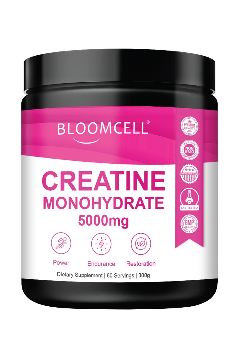 Bloomcell Micronized Creatine Monohydrate powder - 300g (Unflavored) - Image 1