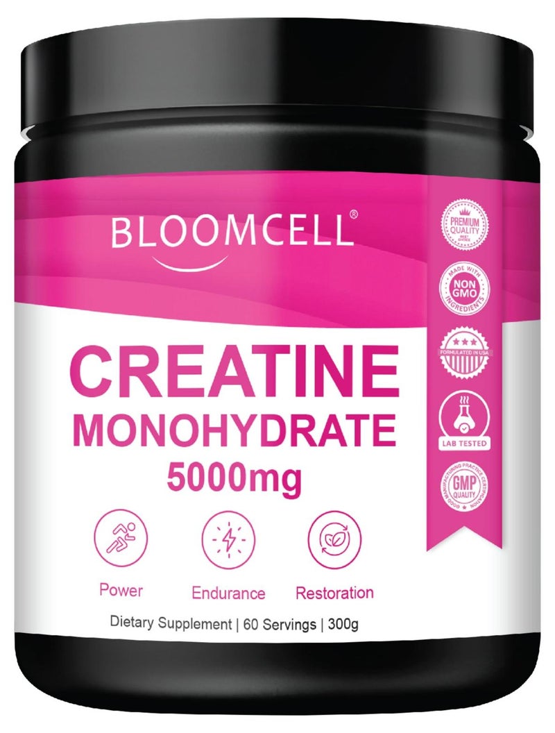 بلومسل مسحوق أحادي هيدرات الكرياتين الميكروني - 300 جرام (بدون نكهة) - Image 1