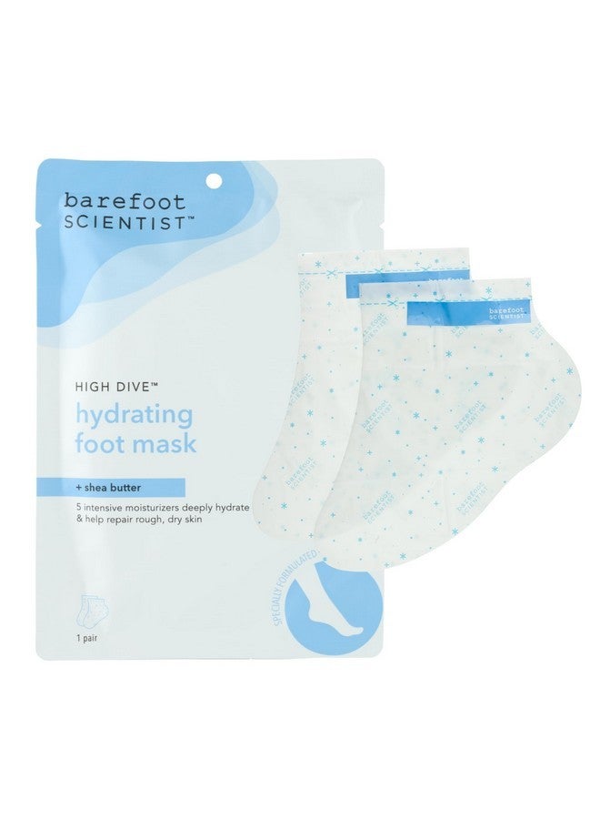 Barefoot Scientist High Dive Hydrating Foot Mask For Dry Cracked Feet, Heels, Toes, Single Use Hydrating Sock Booties, 1 Pair - Image 1