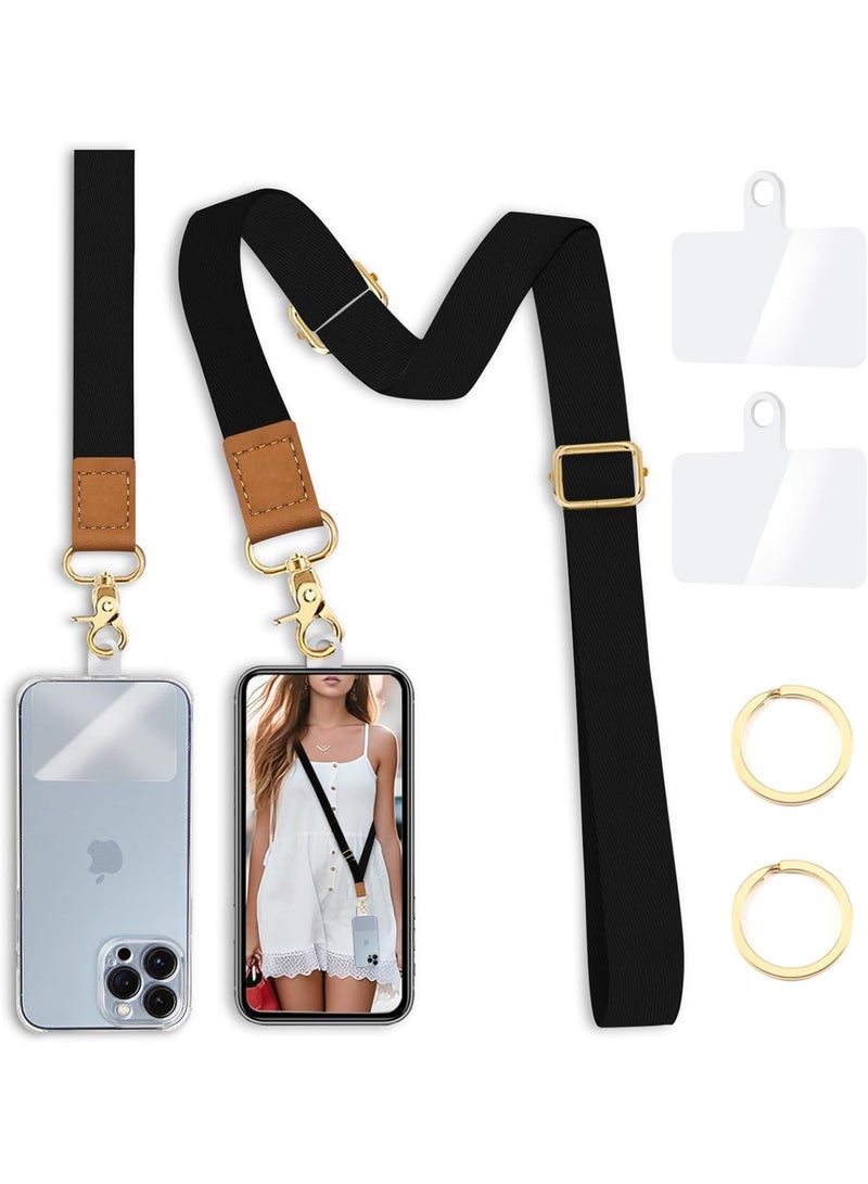 Zikra Phone Lanyard Crossbody Wrist Strap, Free Your Hands Adjustable Phone Strap, Phone Neck Strap for Car Keys Keychain Wallet Phone Case ID Badge - Image 1