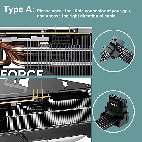 JOYJOM PCI-e 5.0 12VHPWR 16Pin Right Angle Adapter Female to Male Extension Cable, 16AWG 600W 12VHPWR 90 Degree Adapter for Graphic Card GPU 12+4pin RTX 3090Ti 4070Ti 4080 4090 (Type A) - Image 2