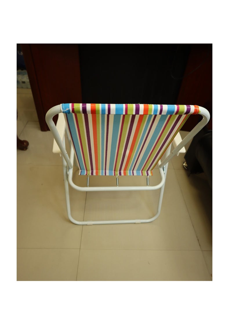 Yuwell 1 Piece Beach Chair Foldable Camping Chair For Outdoor Camp Beach Travel Picnic Hiking, Multicolor 47X48X67CM - Image 3