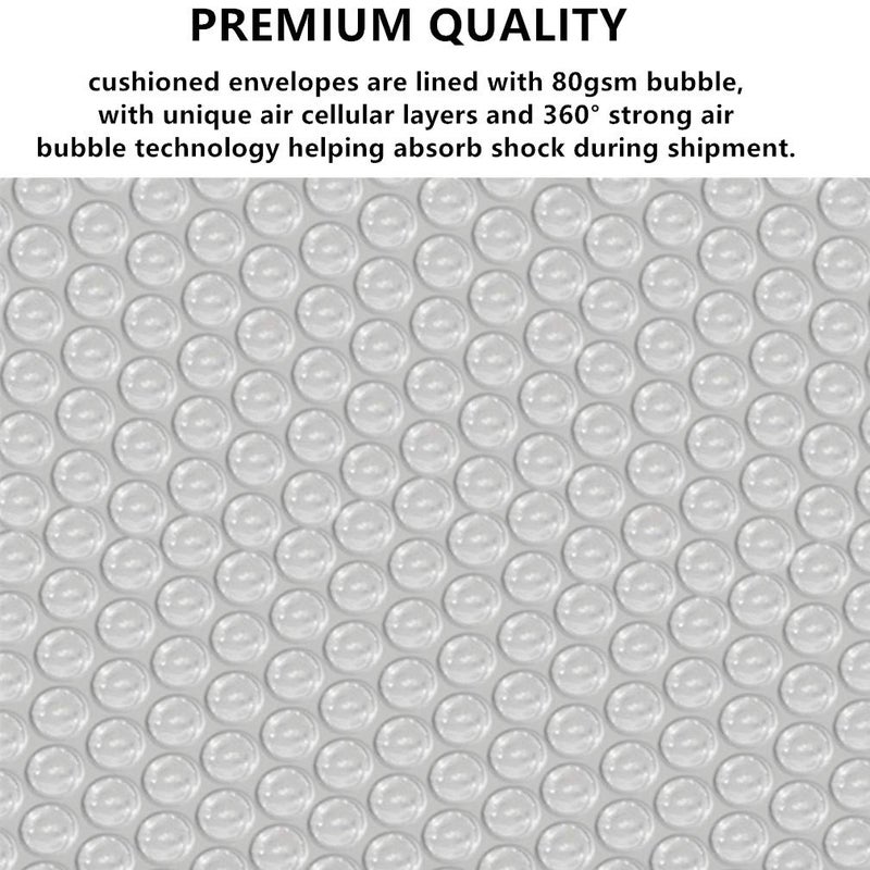 Yzjcafriz Bubble Mailers 3.5X5.9 Inch 50 Pack Small Padded Envelopes Poly Thicken Padded Self Seal Envelopes Bags(Black) - Image 5