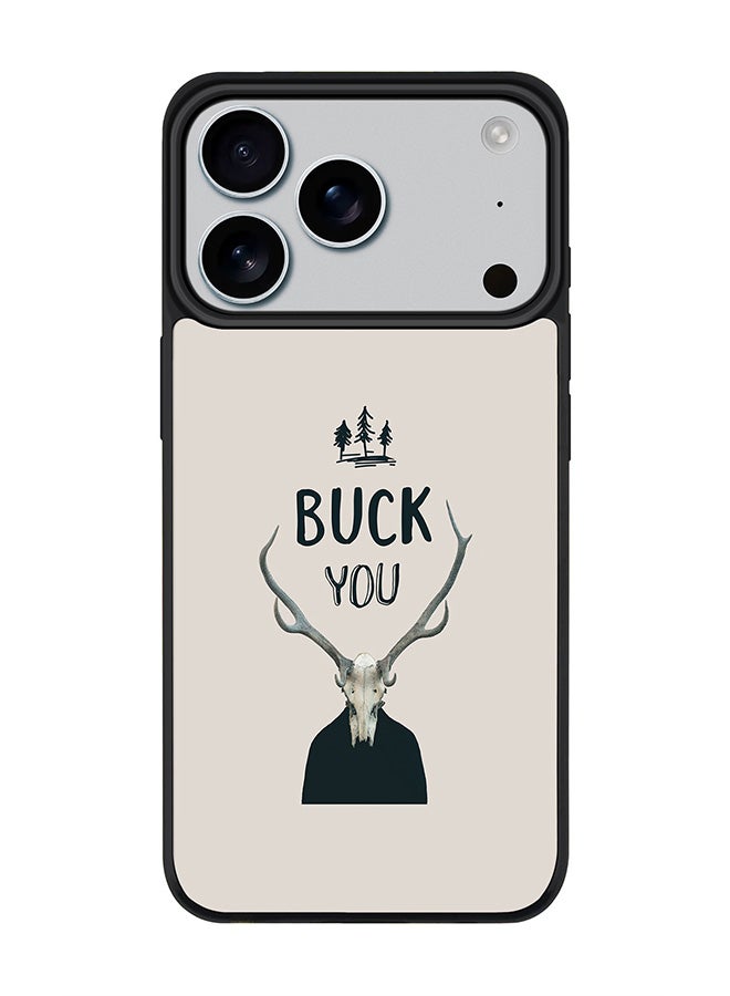 Stylizedd iPhone 17 Pro Case, [Compatible with MagSafe] Slim Magnetic cover Phone Case iPhone 17 Pro -Buck You - Image 1