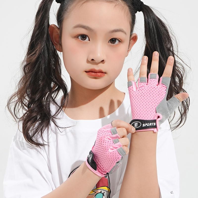 Eohak Kid Boys Girls Bike Gloves Fingerless Sport Cycling Glove for Child Climbing Riding Biking Outdoor Sports - Image 4