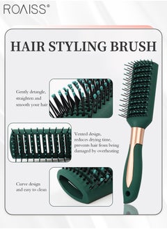 roaiss 6 PCS Round Paddle Hairbrush, Anti-static Massage Oval Air Cushion Comb, Smooth Hair Ventilation Long Handle Hairbrush, Reduce Hair Loss Suitable for All Hair Types Men and Women  - Image 4