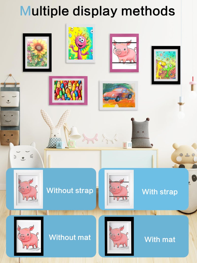 Orionstar 4 Pack Kids Art Frames  Kids Artwork Picture Frames Changeable  Front Opening Picture Display Frames  Holds 11.8X8.5 100 A4 Pcs  Artwork Display Storage Frames for Children  Home and Office - Image 3
