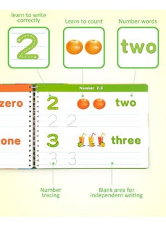 Coogam Learn To Write Workbook Numbers Letters Practicing Book Abc Alphabet Sight Words Handwriting Educational Montessori Toy For Home Classroom Kindergarten Preschool Kids  - Image 3