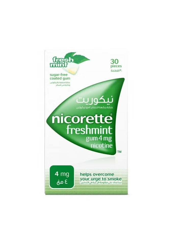 Nicorette 4Mg Freshmint Gum 30S
