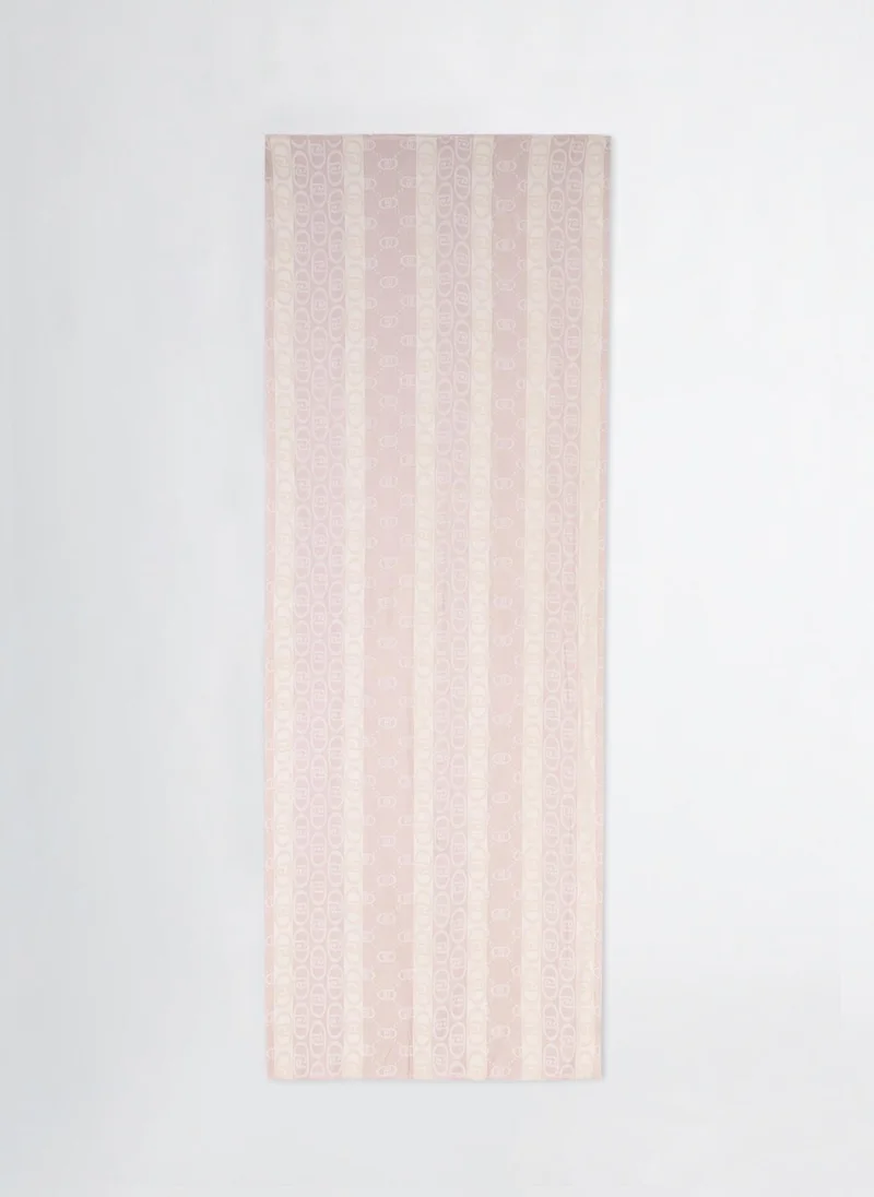 Liu Jo Peach Jacquard Monogram Stole