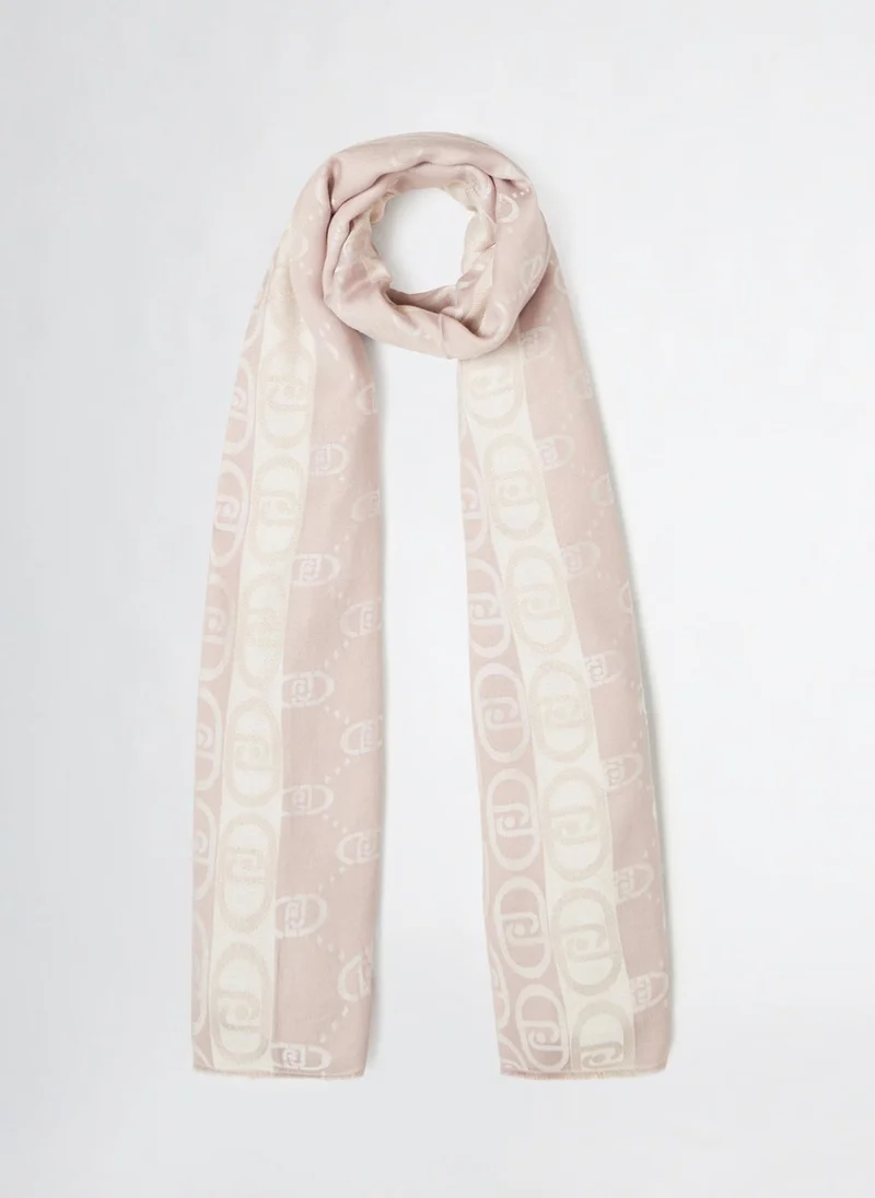 Liu Jo Peach Jacquard Monogram Stole