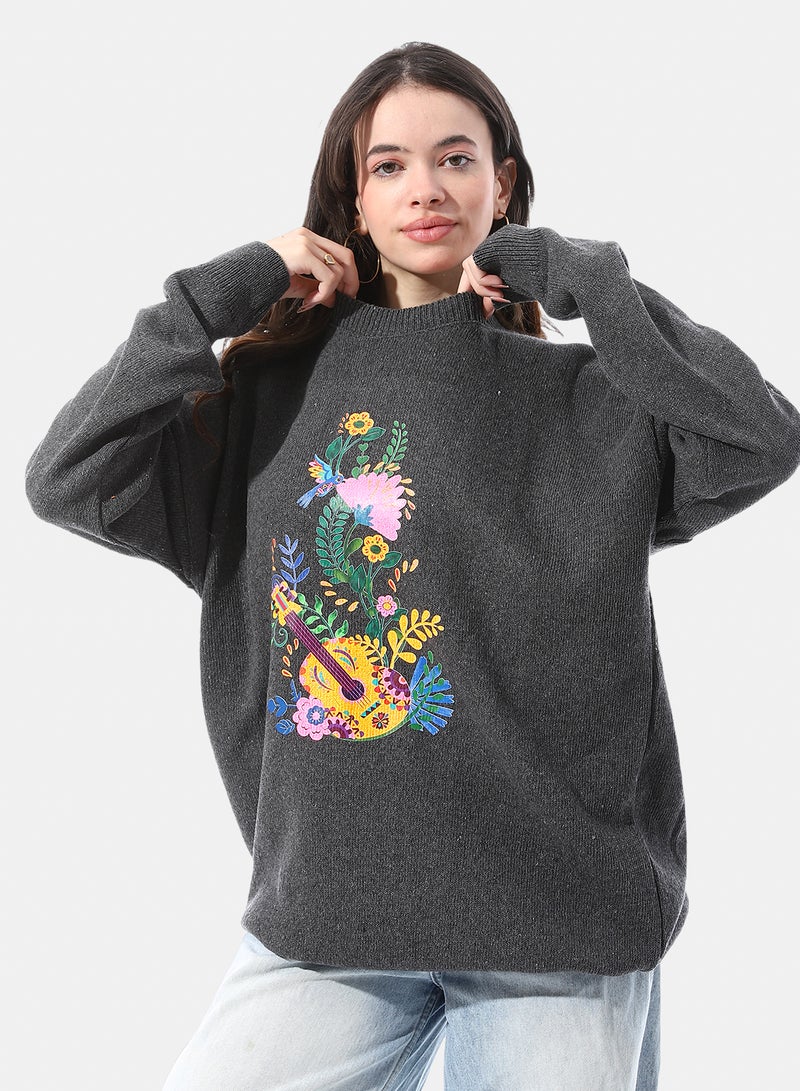 Andora Round Neck Pullover With Ribbed Neck & Cuffs - Image 4